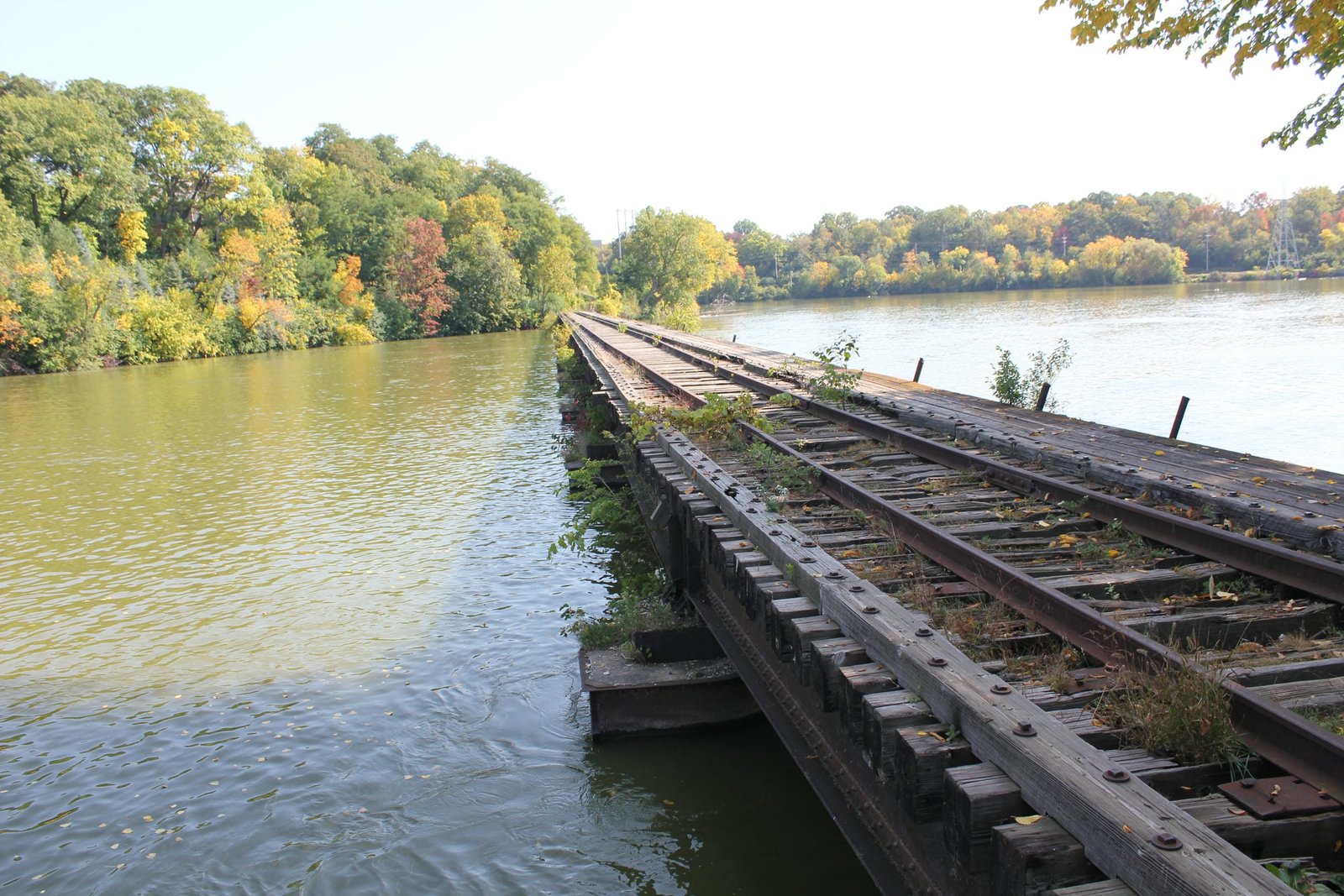 Looking east, prior to reuse as a pedestrian bridge